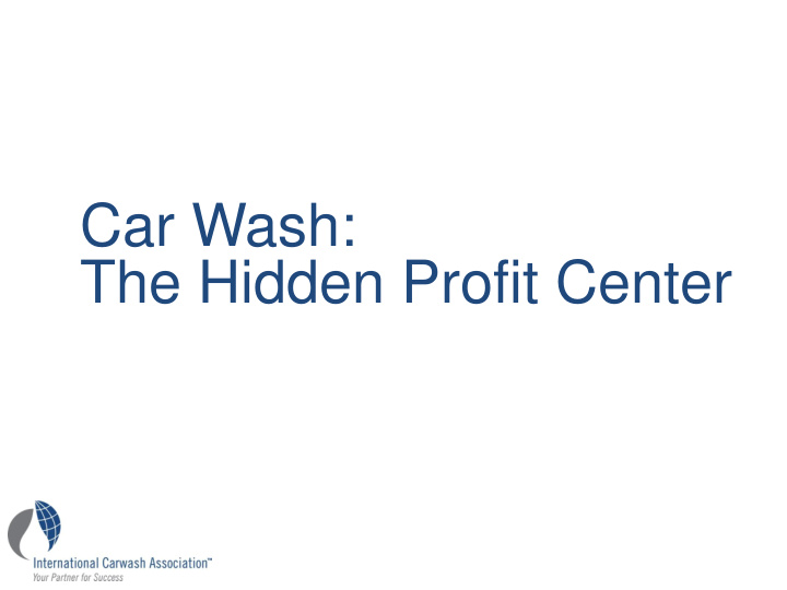 the hidden profit center disclaimer