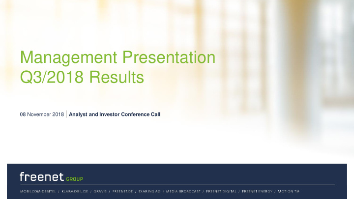 management presentation