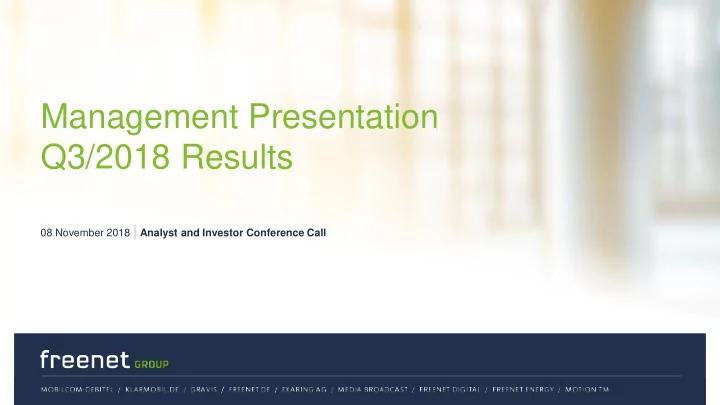 management presentation