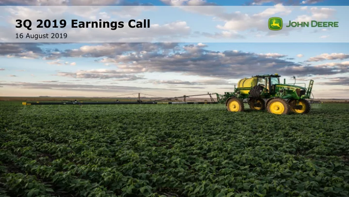 3q 2019 earnings call