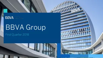 BBVA Group  First Quarter 2018  2  Disclaimer  This document is only provided for information