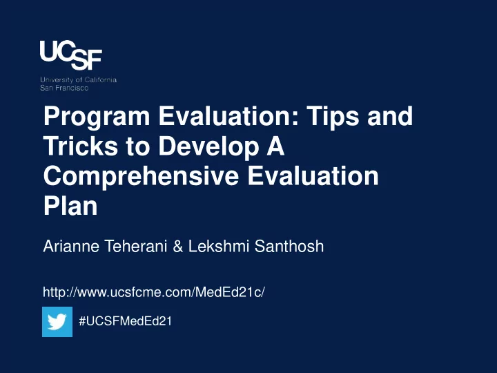 program evaluation tips and tricks to develop a