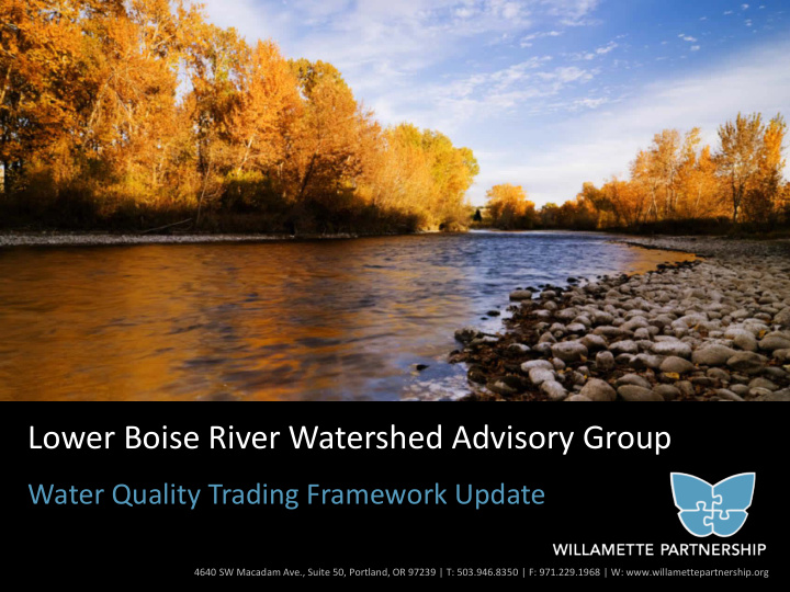 lower boise river watershed advisory group