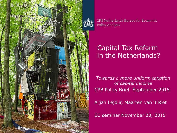 capital tax reform in the netherlands