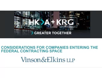 CONSIDERATIONS FOR COMPANIES ENTERING THE  FEDERAL CONTRACTING SPACE  AGENDA    Why Contract