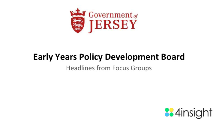 early years policy development board