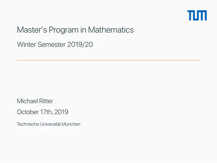 master s program in mathematics