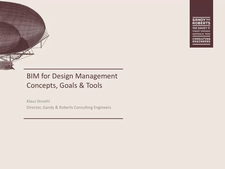 concepts goals tools