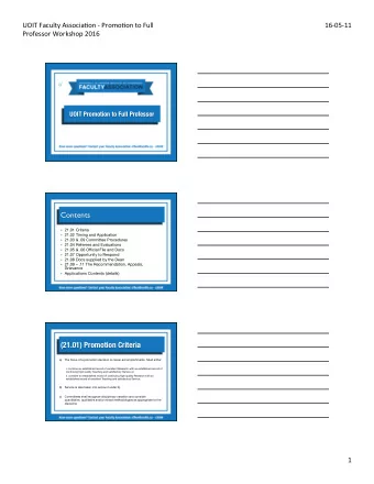 Contents ! 21.01 Criteria ! 21.02 Timing and Application ! 21.03 &amp; .09 Committee Procedures !