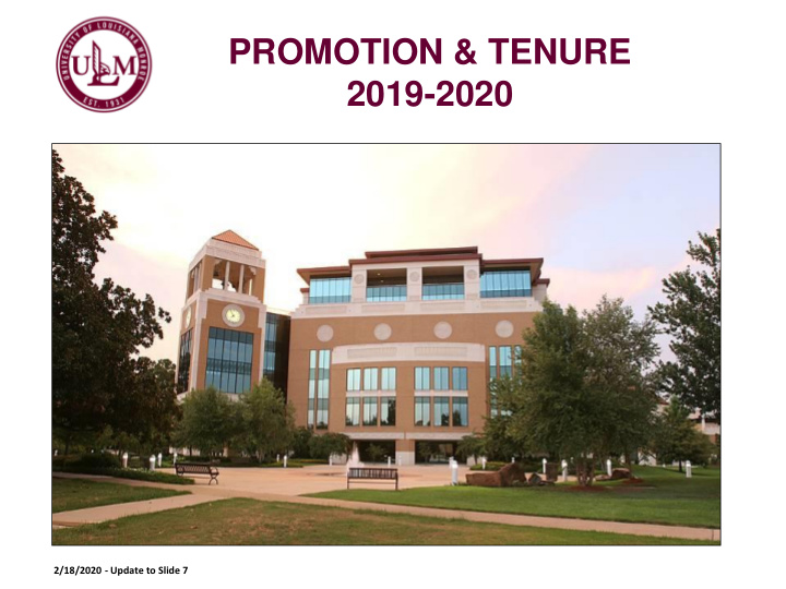 promotion tenure 2019 2020
