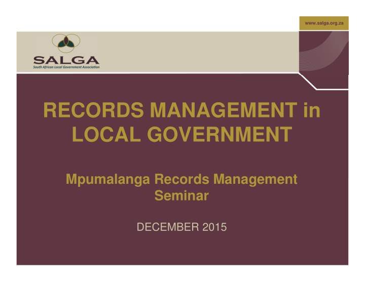 records management in local government