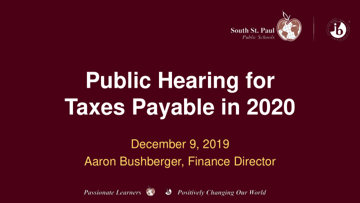 public hearing for