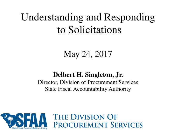 understanding and responding to solicitations