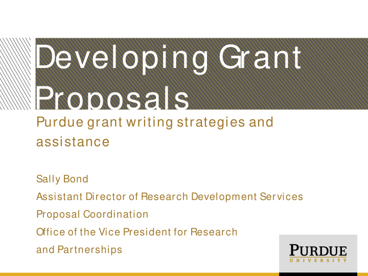 developing grant proposals