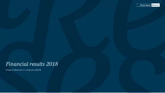 Financial results 2018  Press conference on 1 February 2019  2018 was a challenging year  Estonia