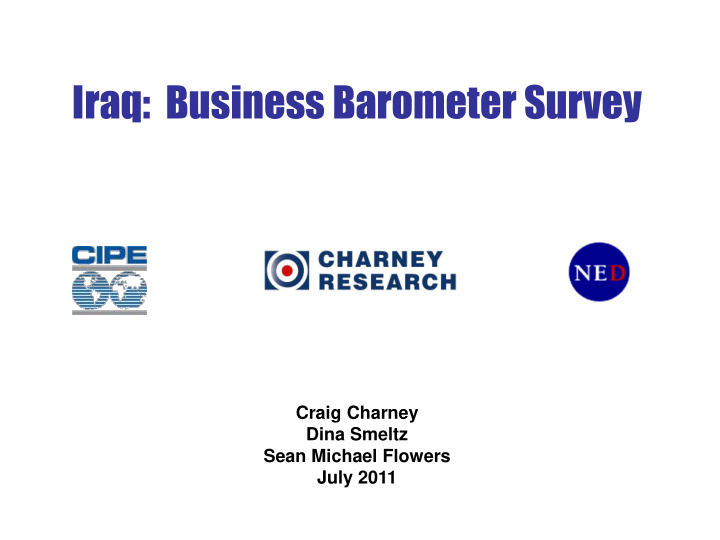 iraq business barometer survey