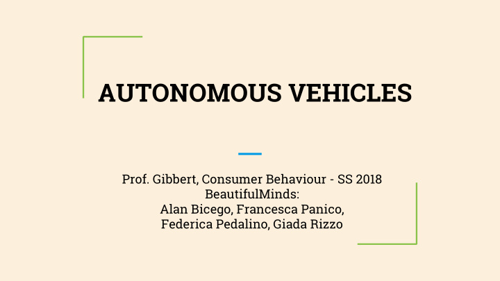 autonomous vehicles