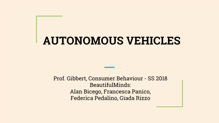 autonomous vehicles