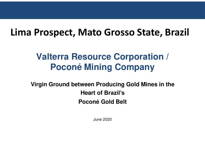 lima prospect mato grosso state brazil