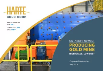 Corporate Presentation  May 2019  1  FORWARD LOOKING STATEMENTS  This presentation contains