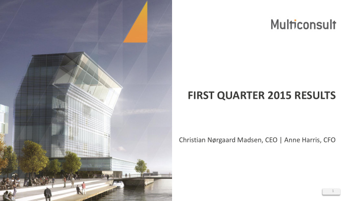 first quarter 2015 results