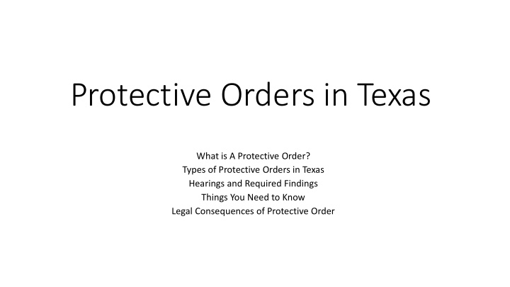 protective orders in texas