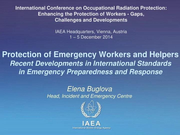 protection of emergency workers and helpers