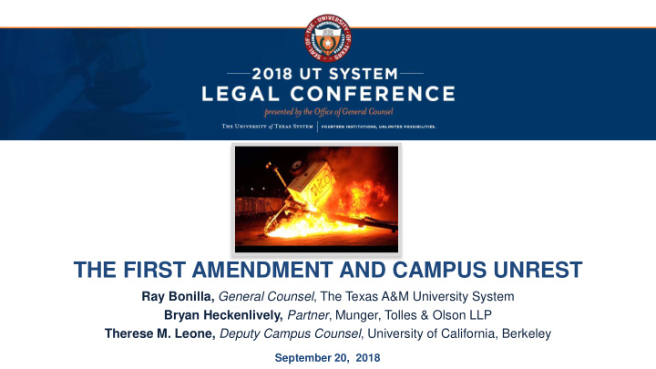 the first amendment and campus unrest