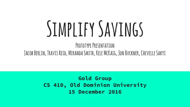 simplify savings