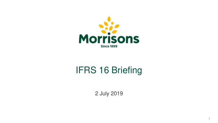 ifrs 16 briefing