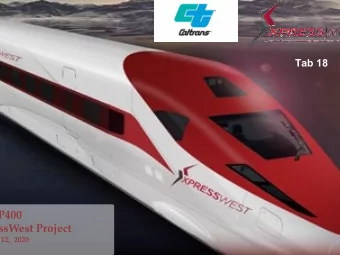 P400  ssWest Project  12,  2020  1  Apple Valley to Las Vegas High-Speed Train  2018 California