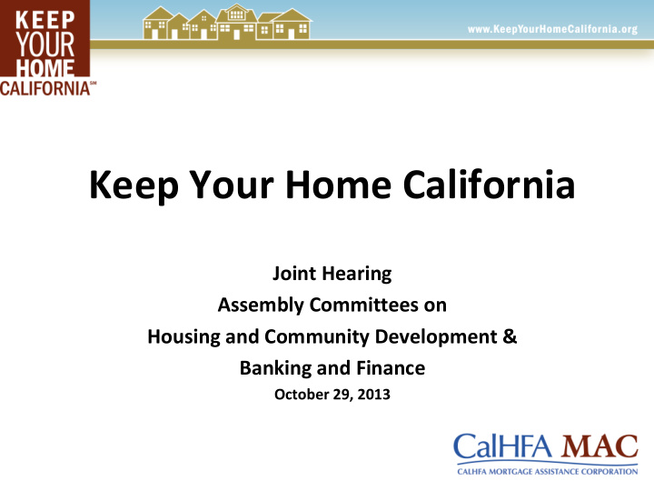 keep your home california