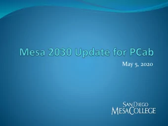 May 5, 2020  Mesa 2030  The Mesa 2030 Task Force held its first virtual meeting  with Gensler on