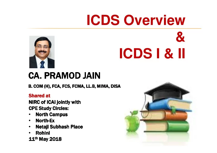 icds overview icds i ii