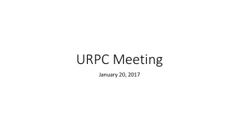 URPC Meeting  January 20, 2017  URPC Agenda  Governors Budget  CSU Support Budget Request