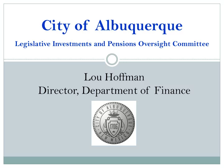 city of albuquerque