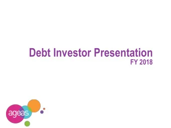 Debt Investor Presentation  FY 2018  Executive summary    Ageas group  International insurance