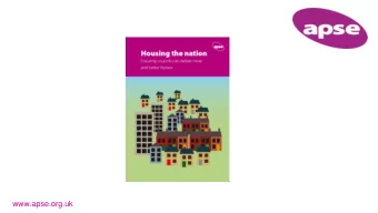 www.apse.org.uk  www.apse.org.uk    An examination of the current context    Case study