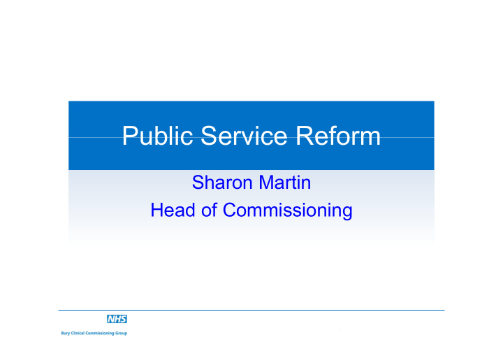 public service reform public service reform