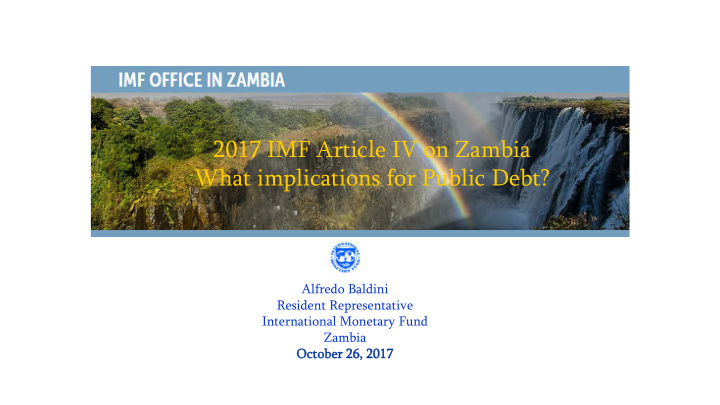 2017 imf article iv on zambia what implications for