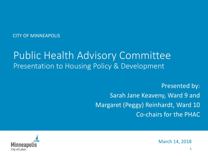 public health advisory committee