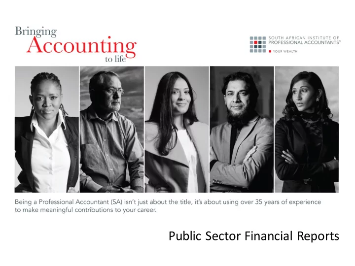 public sector financial reports preparation of financial