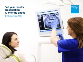 presentation  12 months ended  31 December 2017  1  Agenda  FY 2017 results presentation  Agenda