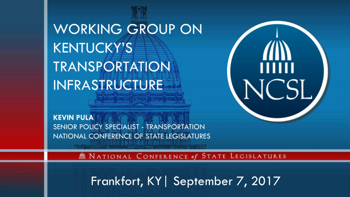 working group on kentucky s transportation infrastructure