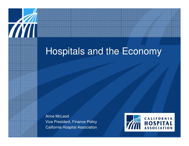 hospitals and the economy