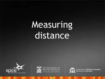 Measuring  distance  1  What do we know about distances to our  nearest neighbours in space?  2