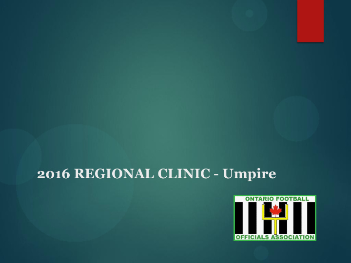 2016 regional clinic umpire umpire