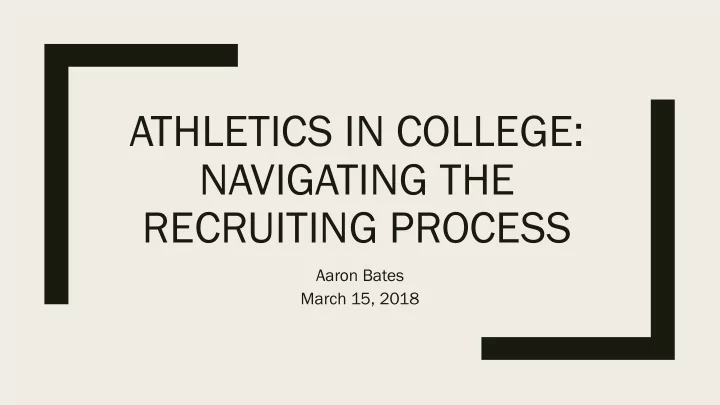 athletics in college