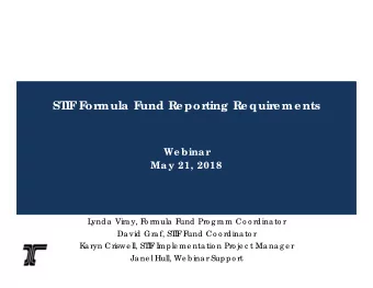 ST  IF  F  or  mula F  und R  e por  ting R  e quir  e me nts  We binar  May 21, 2018  L  ynda