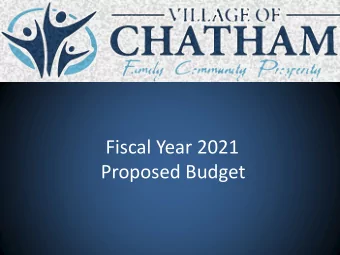 Fiscal Year 2016 Budget  Proposed Budget  Fiscal Year 2021 Proposed Budget Outline  Fund
